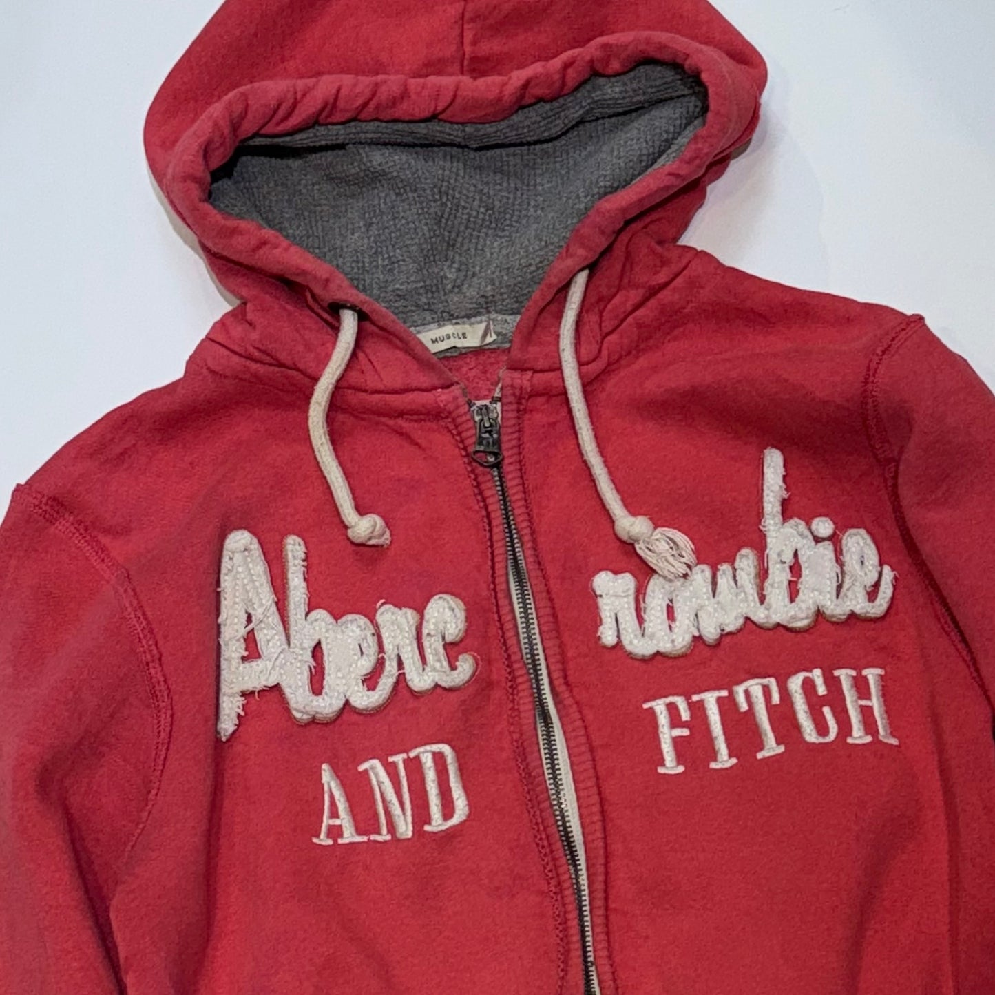 Abercrombie Fitch red zip up hoodie