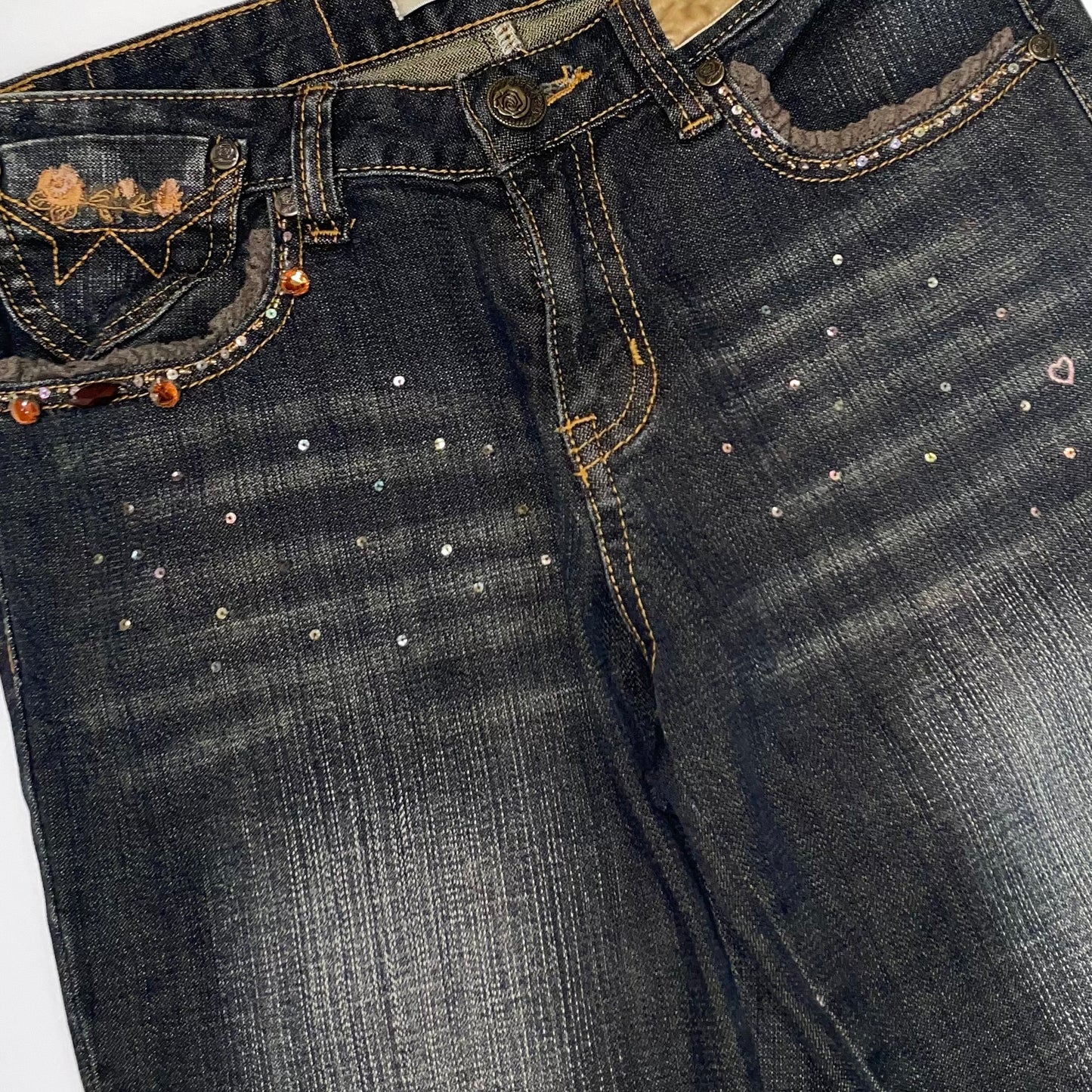 Embroidered lace flares