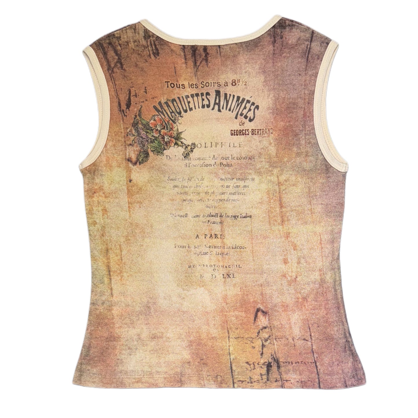 Graphic rhinestones top￼
