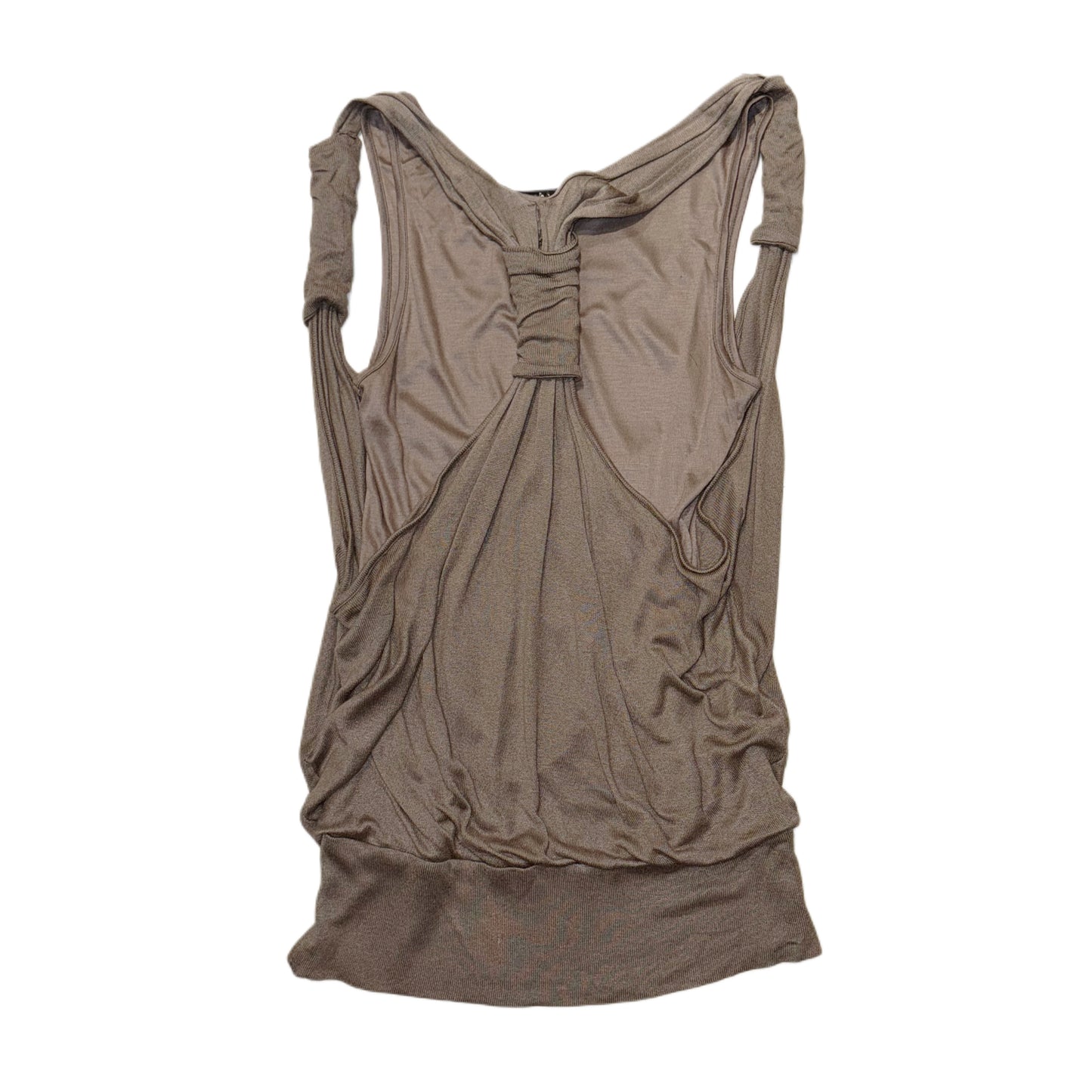 Brown layered rayon top