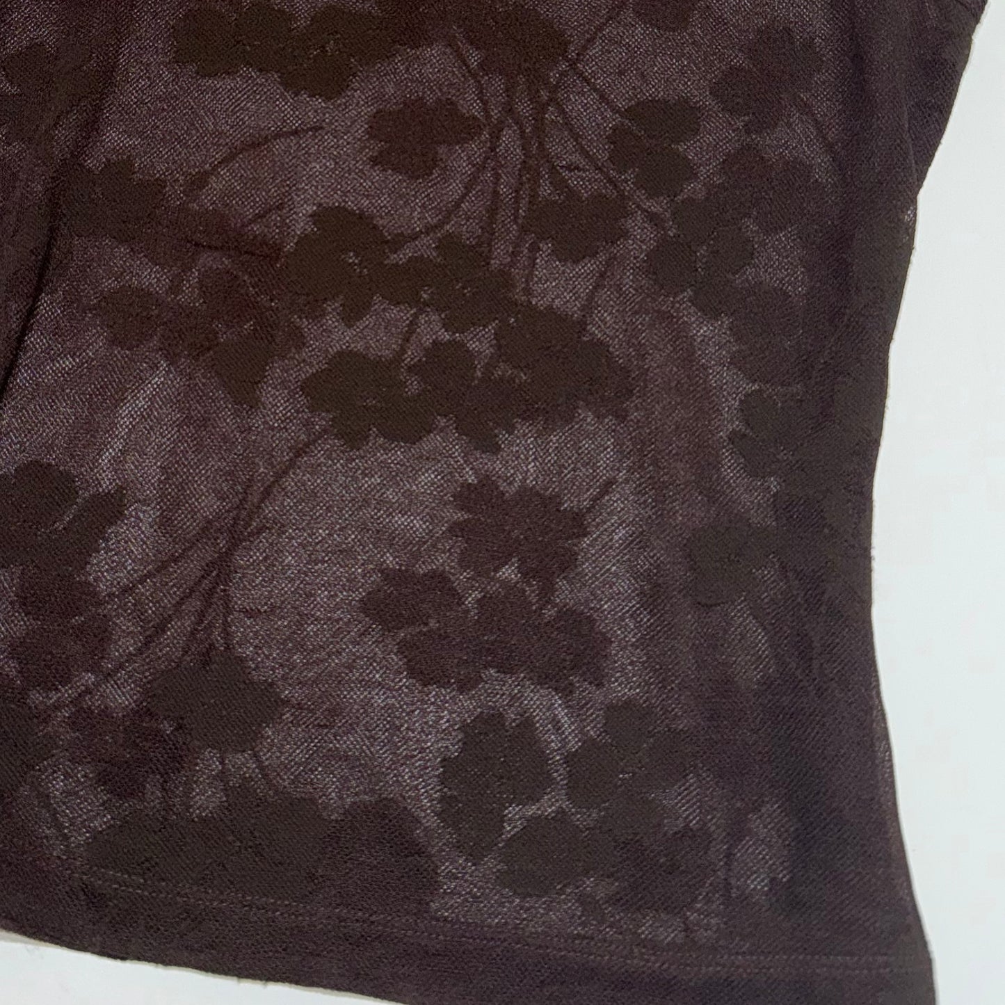 Brown floral lace top