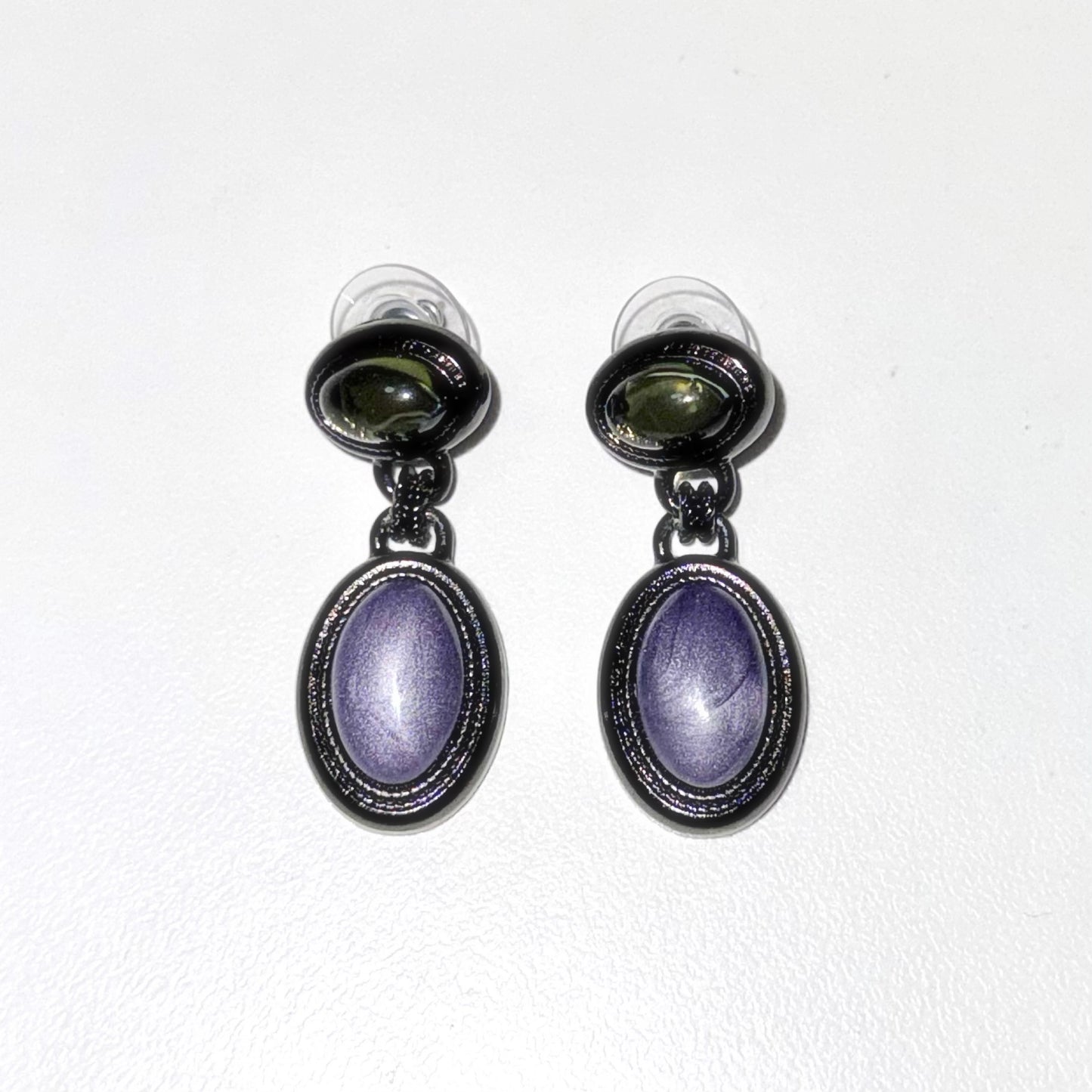 Stone necklace earrings set
