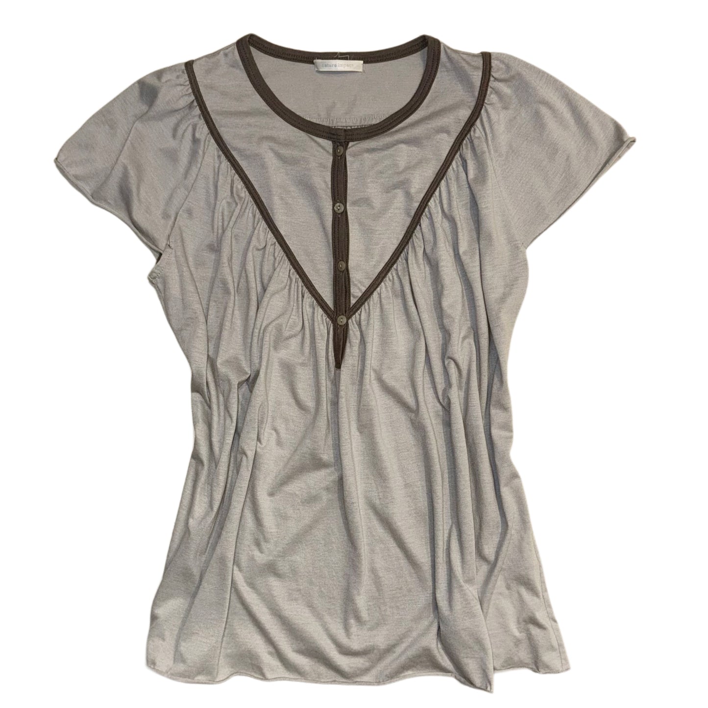 Grey button top