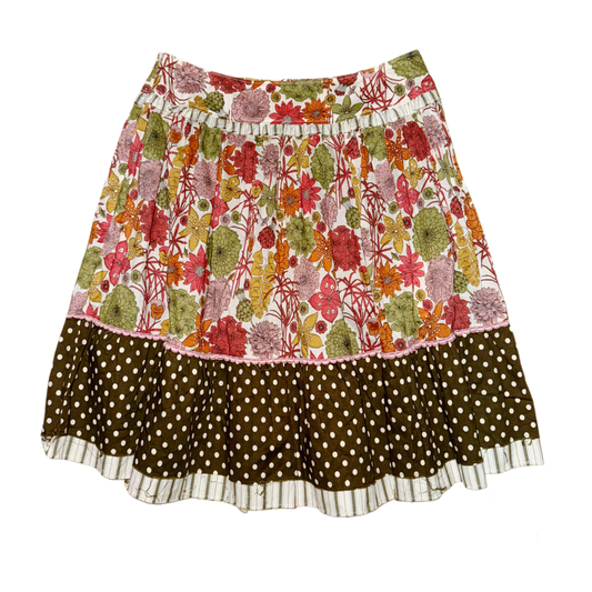 Pink floral polka dot dress