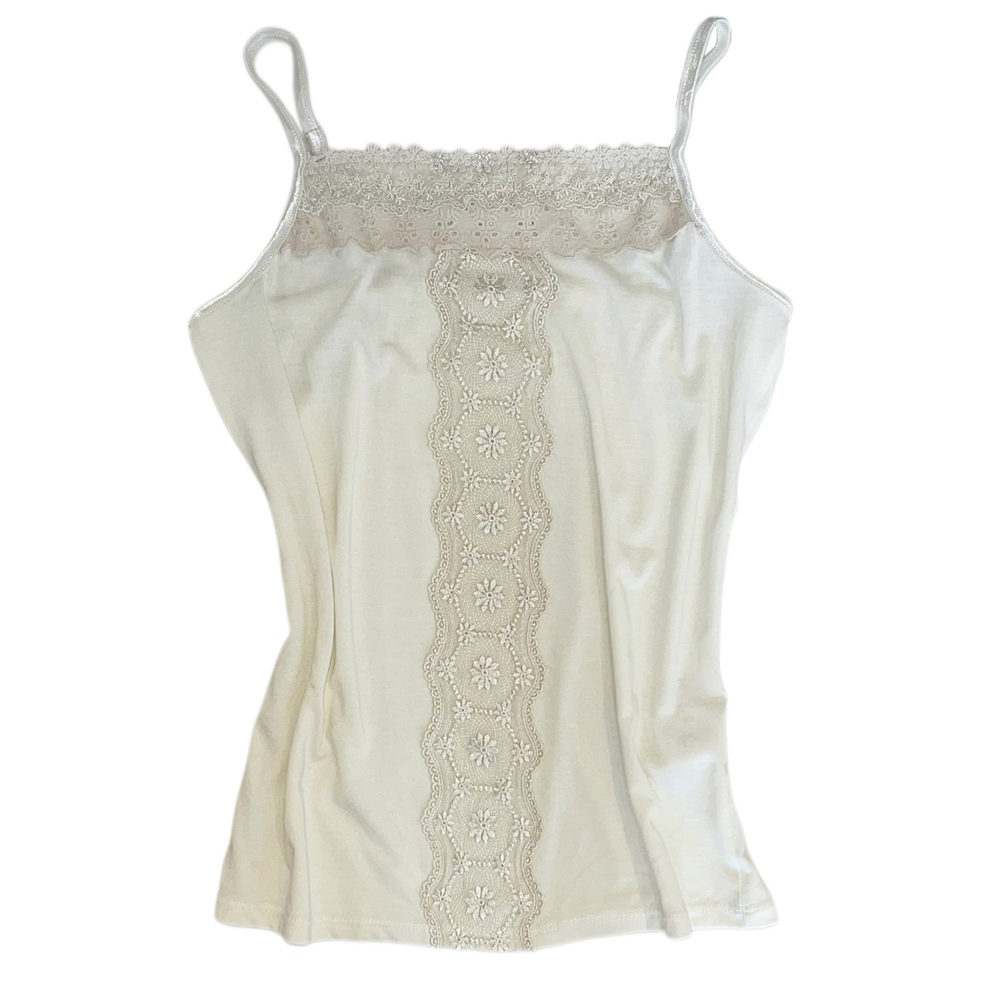 Axes Ivory floral lace cami
