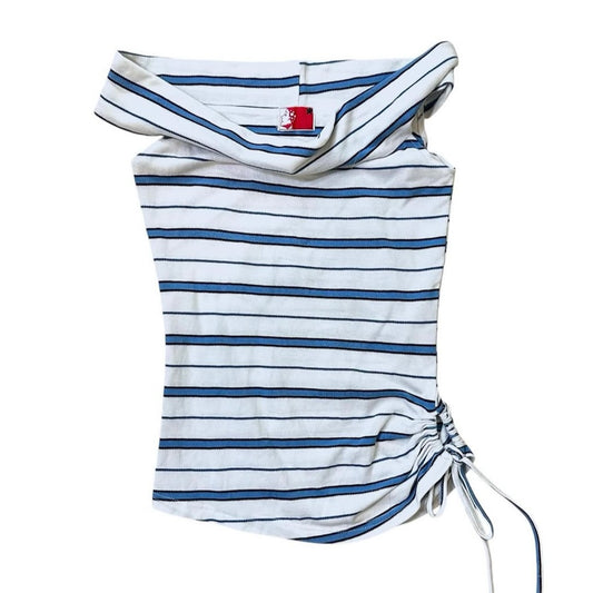 Blue striped top