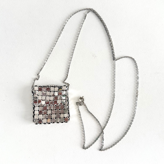 Sliver long necklace bag