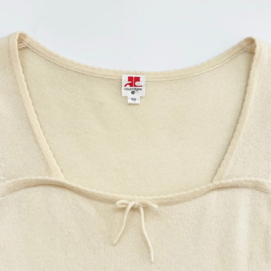 Courreges ribbon knit top