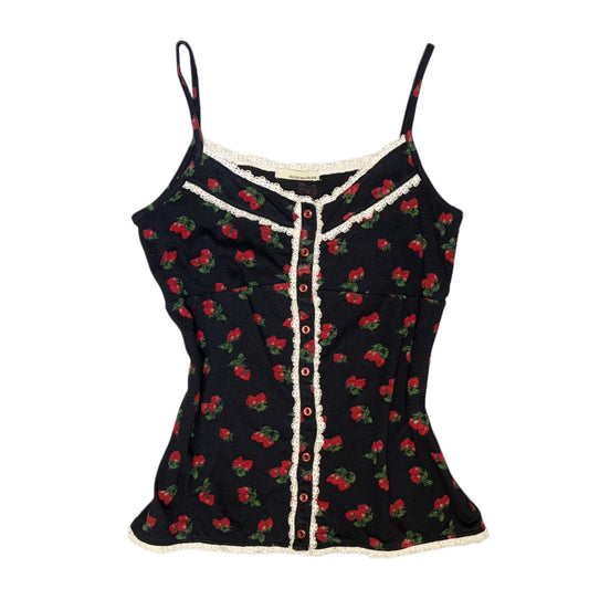 Strawberry lace tank top