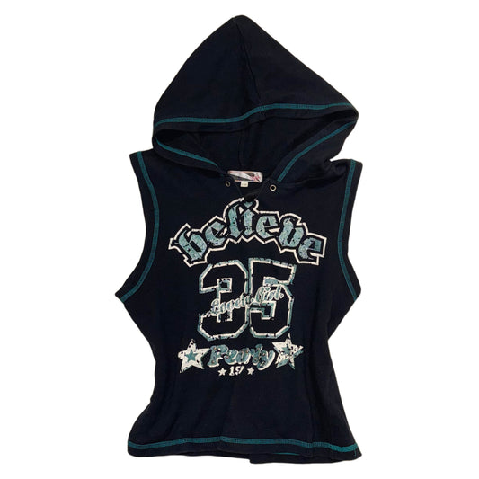 Navy shortsleeved hoodie