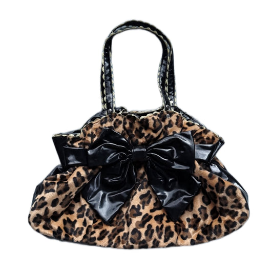 Ribbon leopard bag