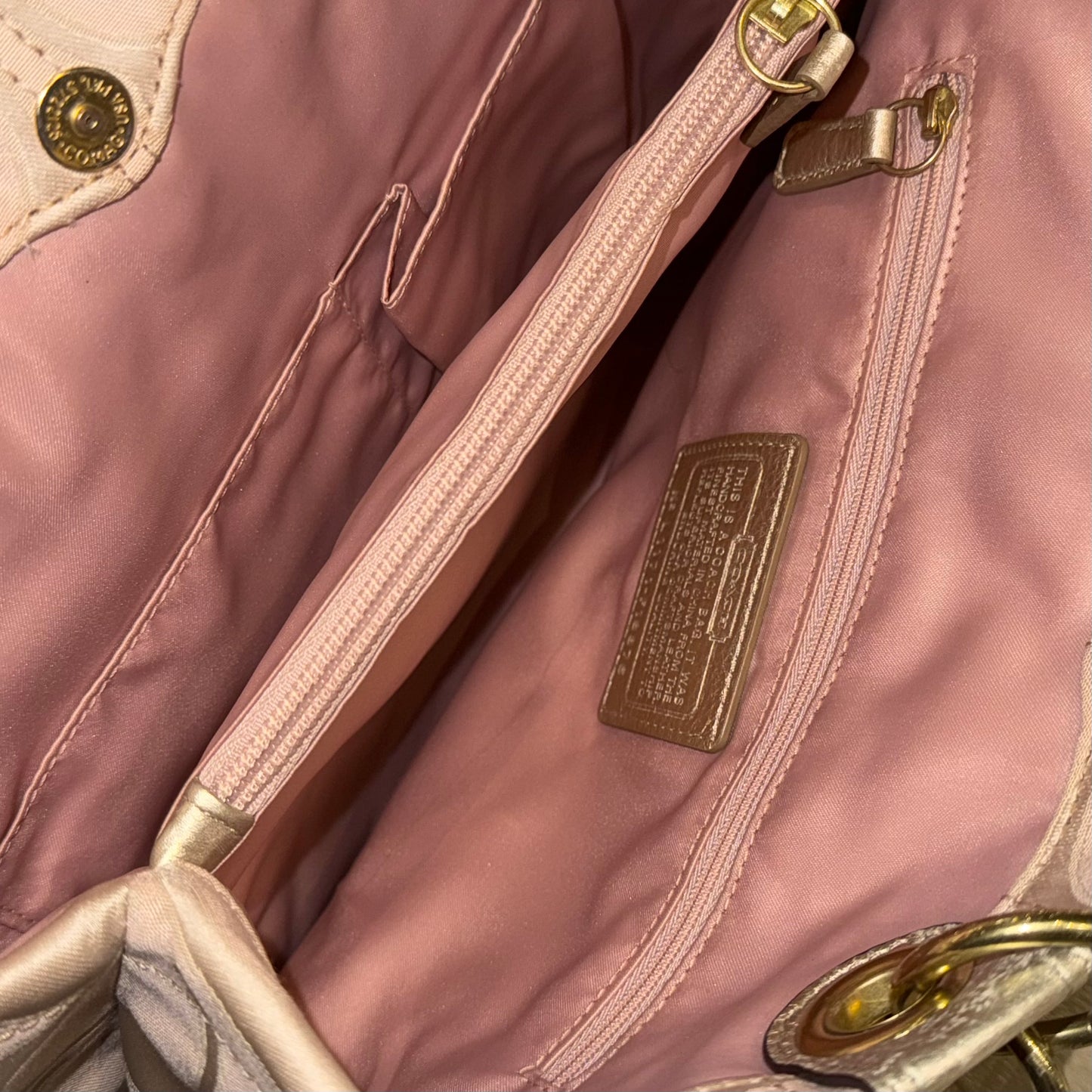 Coach soft pink shoulder bag