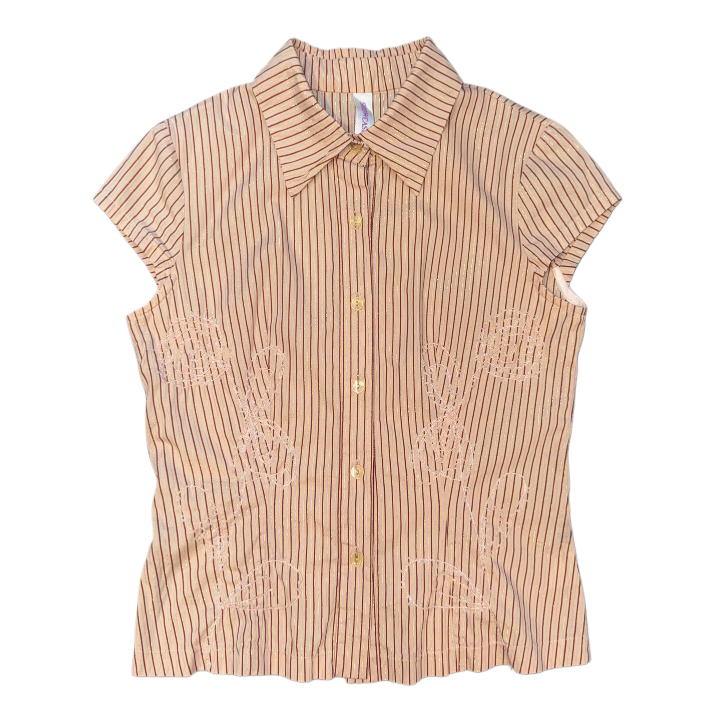 Stripes embroidered shirt