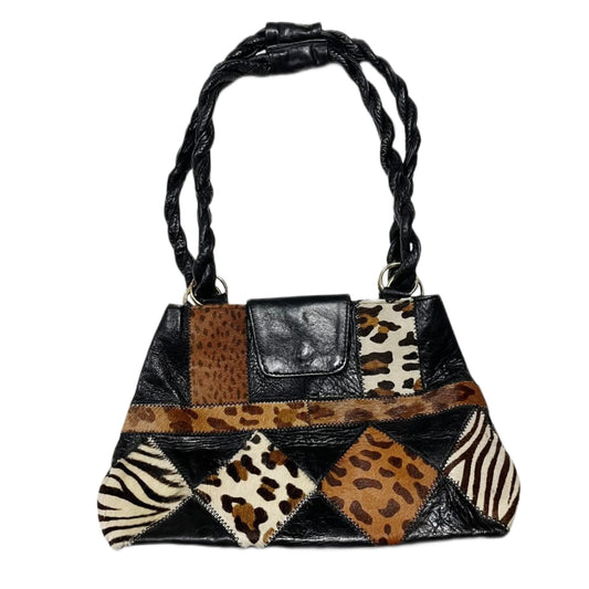 Patchwork leather shoulder bag