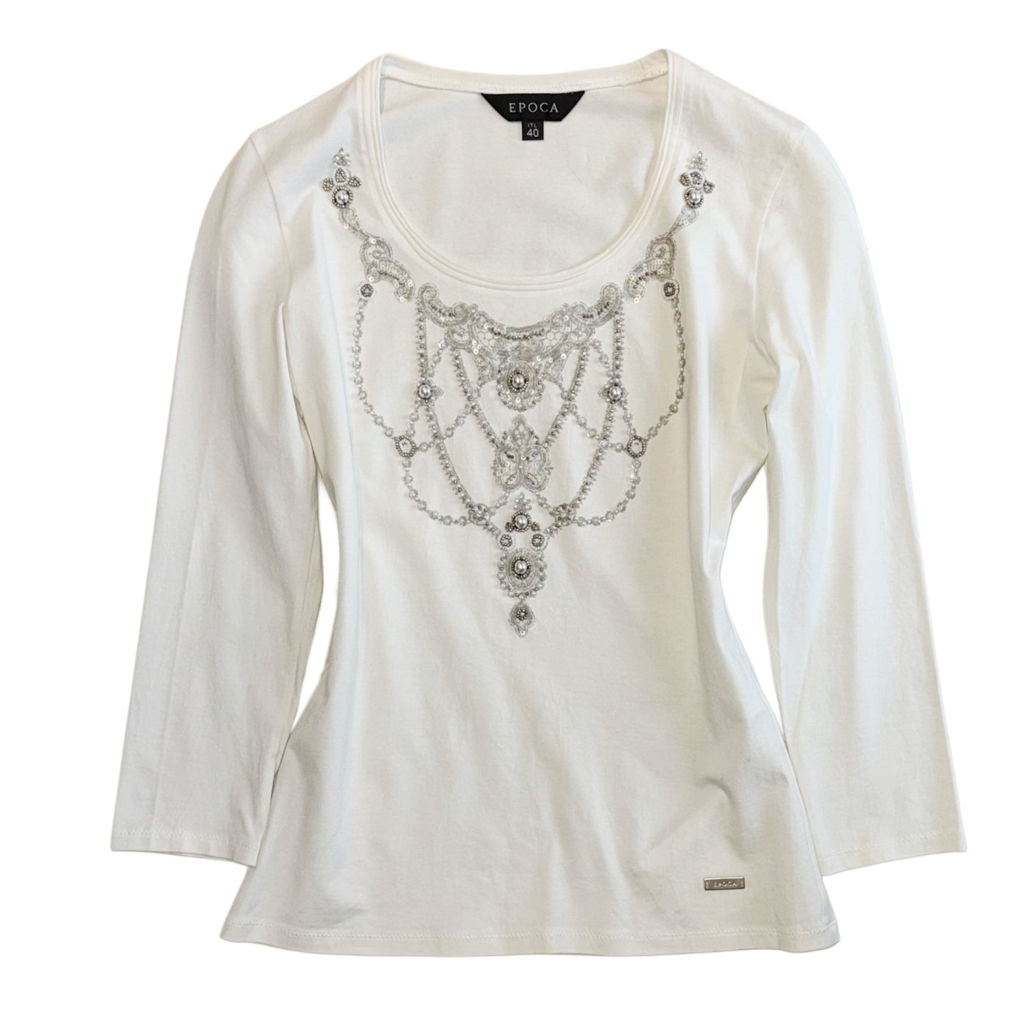 Epoca white embroidered long sleeve