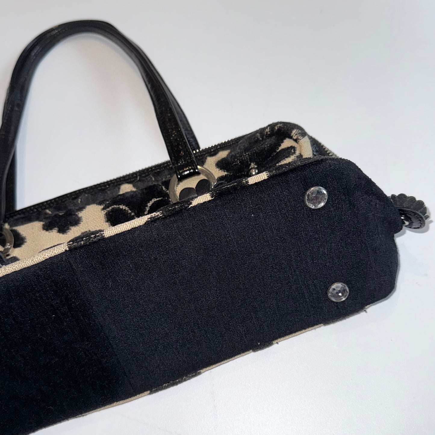 Think Bee black floral shoulder bag
