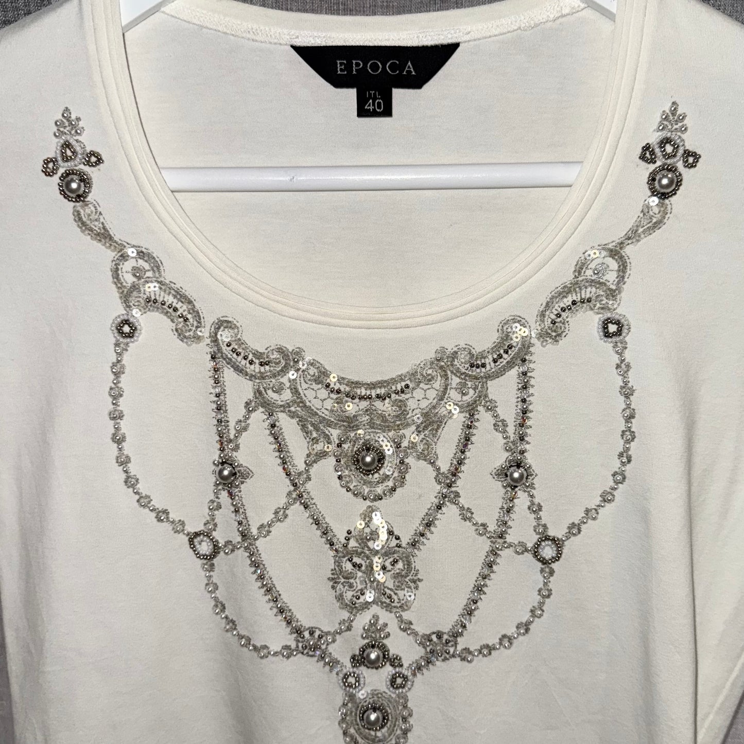 Epoca white embroidered long sleeve