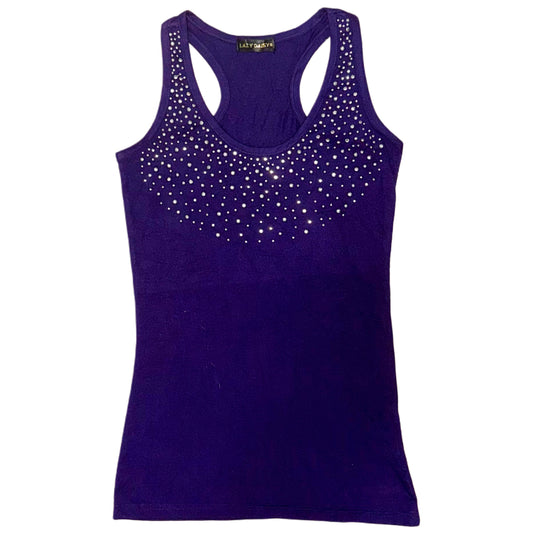 Lazy Daisy purple rhinestone tank