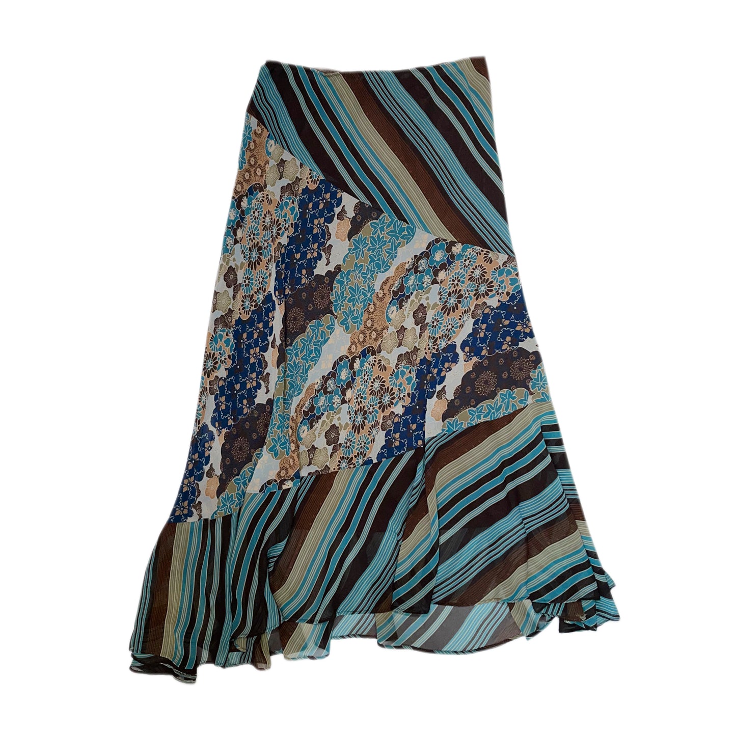 Stripes floral skirt