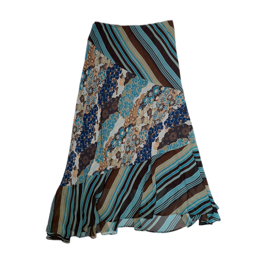 Stripes floral skirt