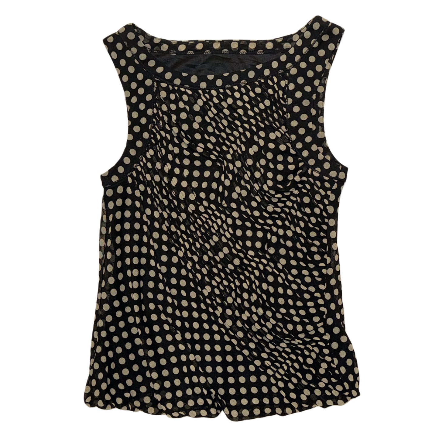 Polka dot pleated top