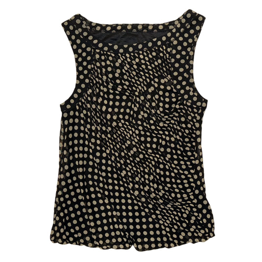 Polka dot pleated top