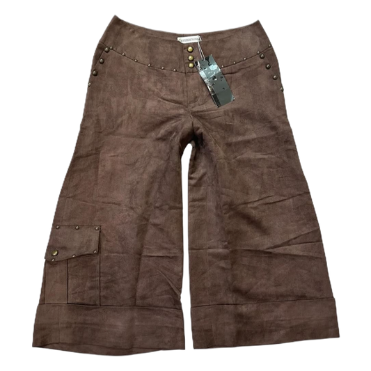 Brown suede jorts