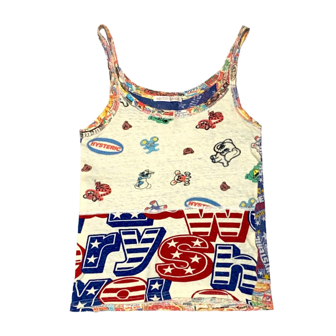 90s Hysteric Glamour animals double sided iconic tank top