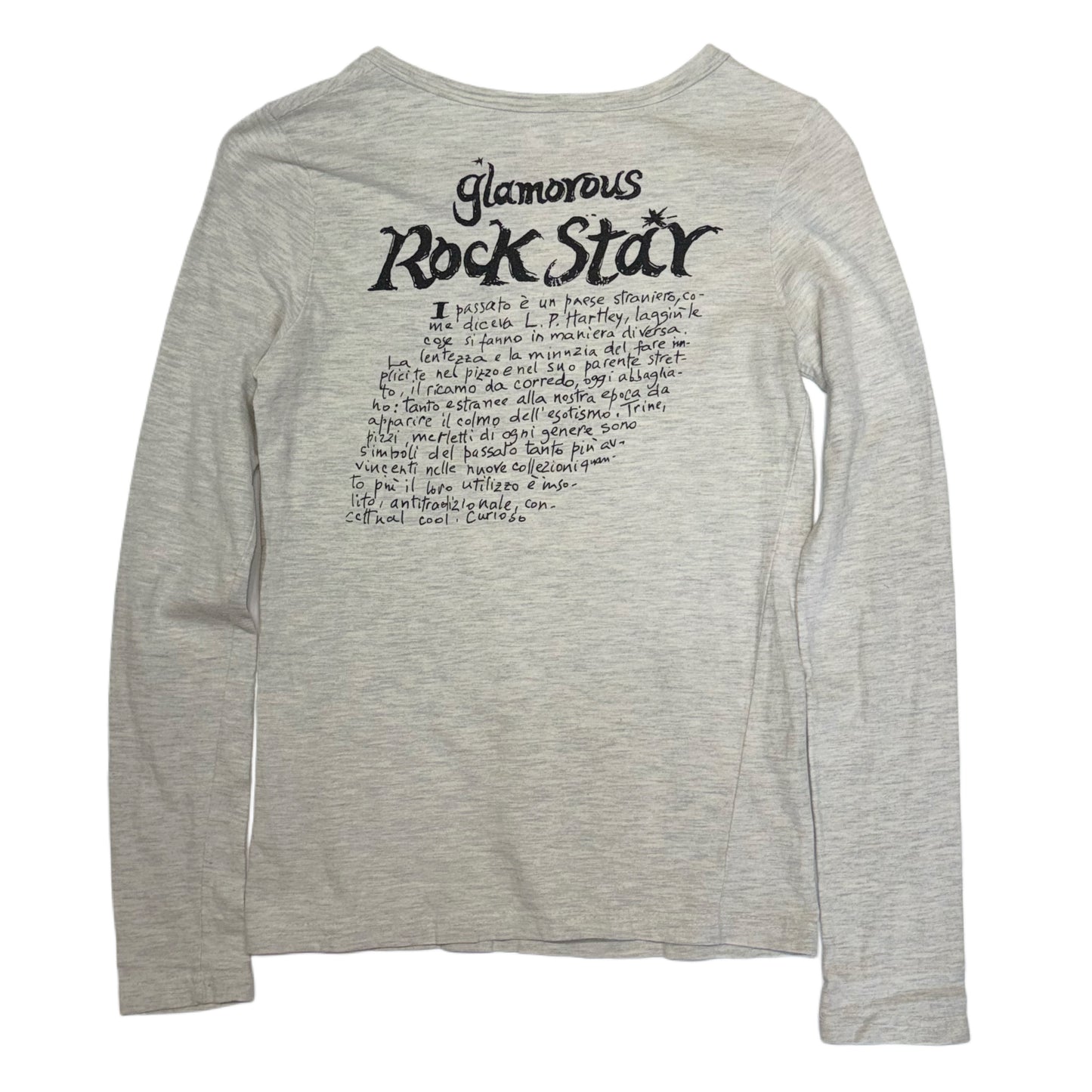 Glamorous rock star grey long sleeve