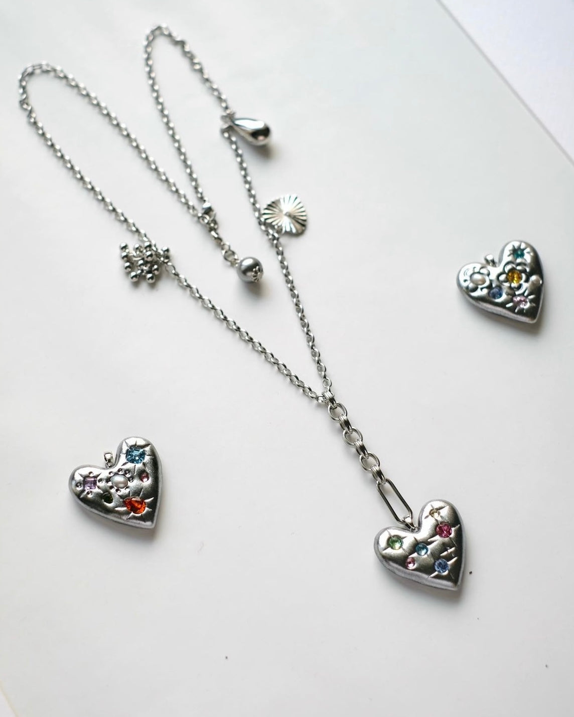 Heart crystal 925 sliver necklace(S)