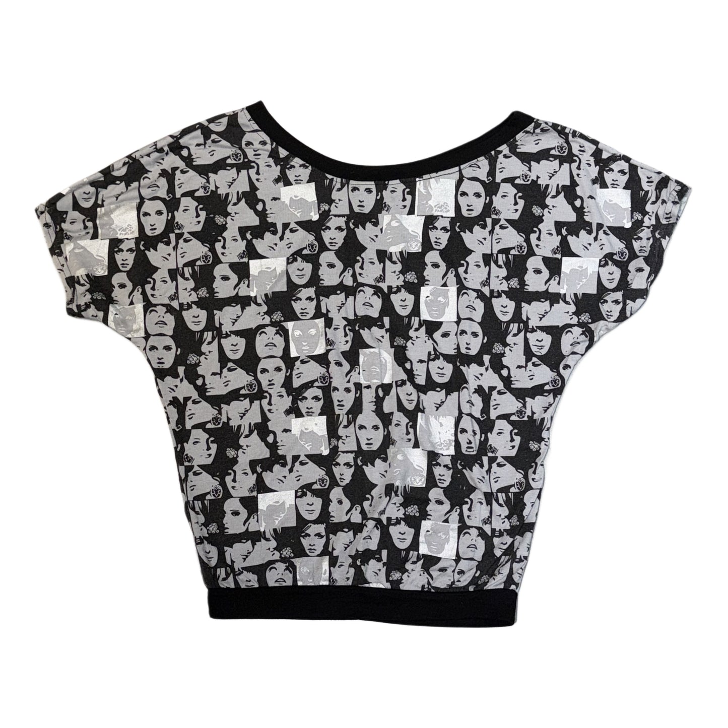 Pop art face print top