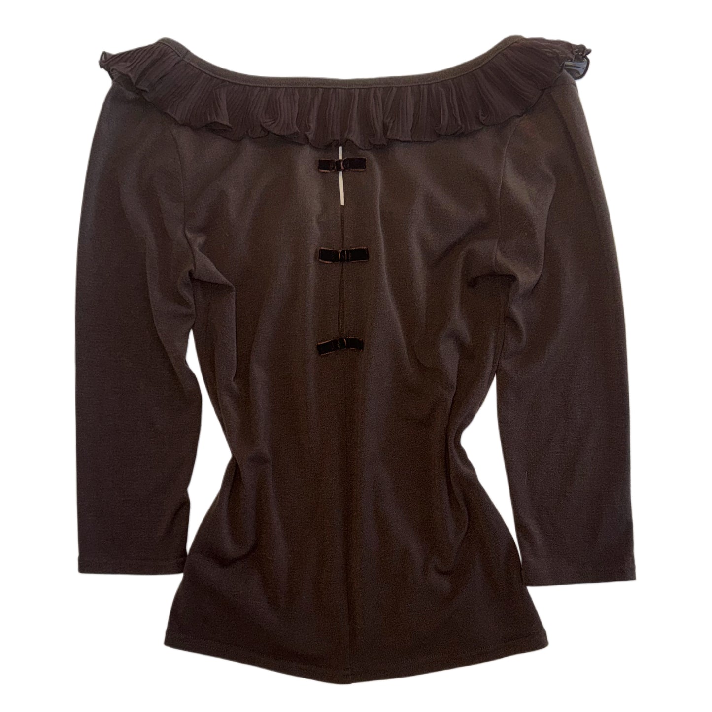 Liz Lisa brown ruffle ribbon long sleeve