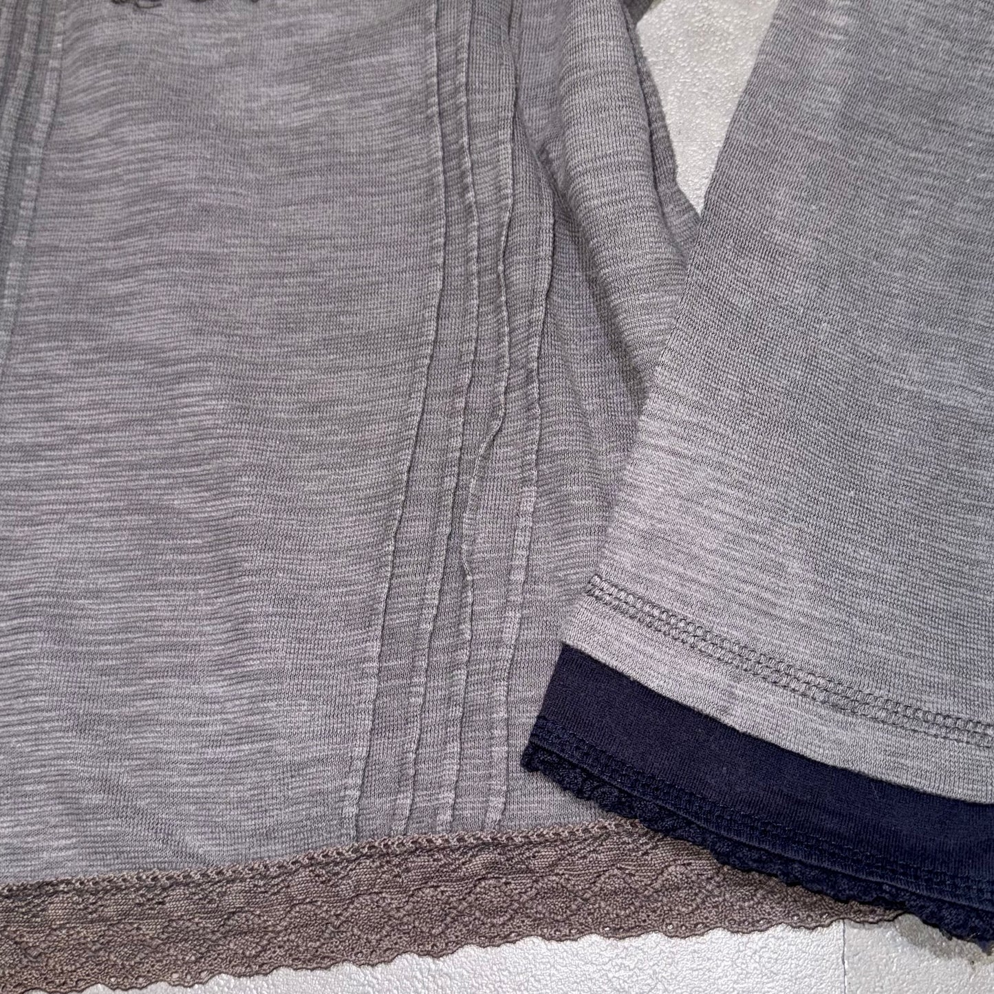 Grey black layered long sleeve