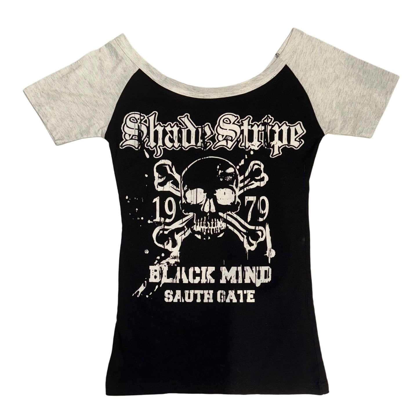 Lazy Daisy big collar skull top