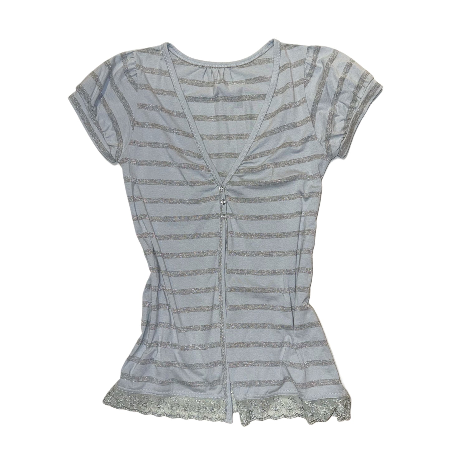 Grey striped lace outer