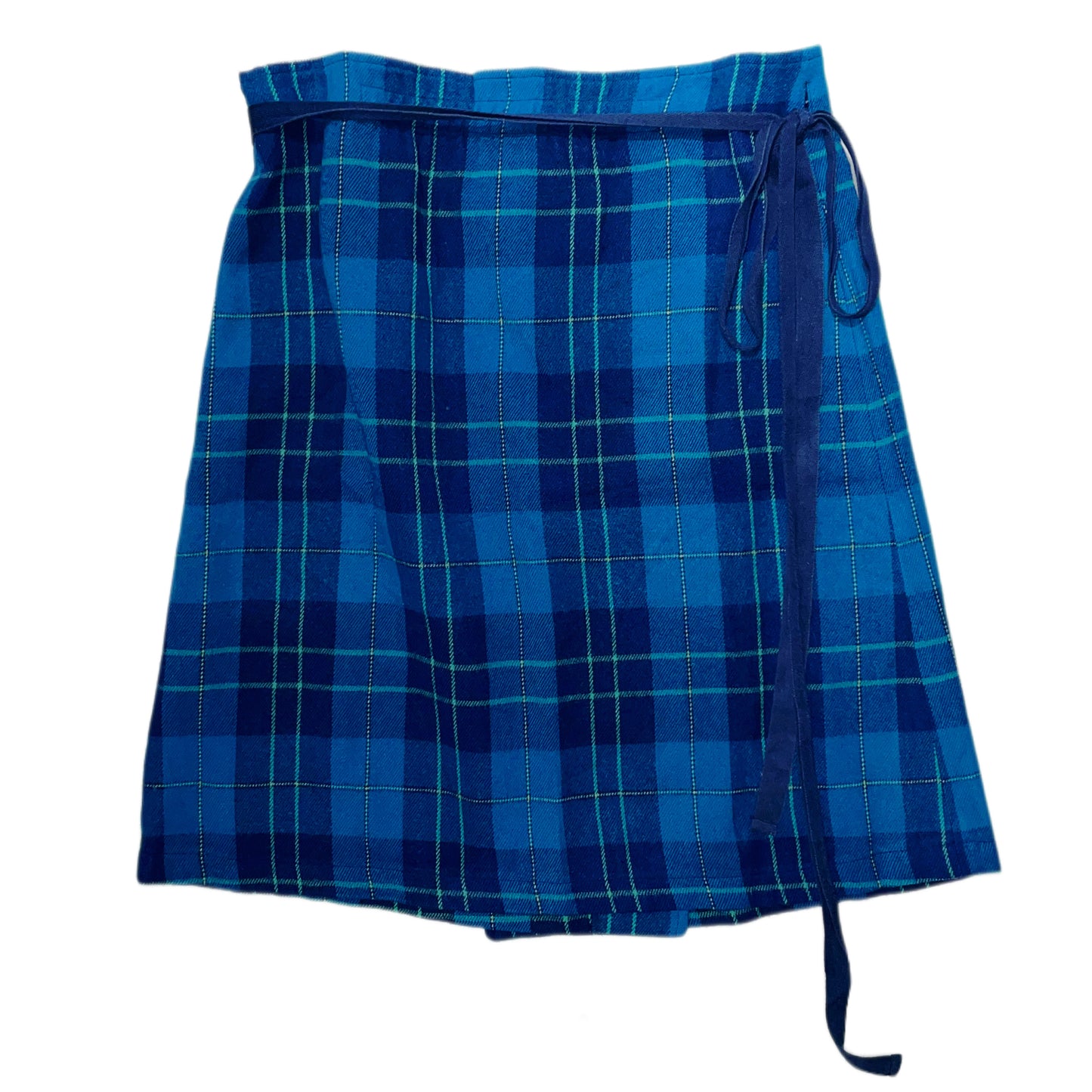 Blue tartan skirt