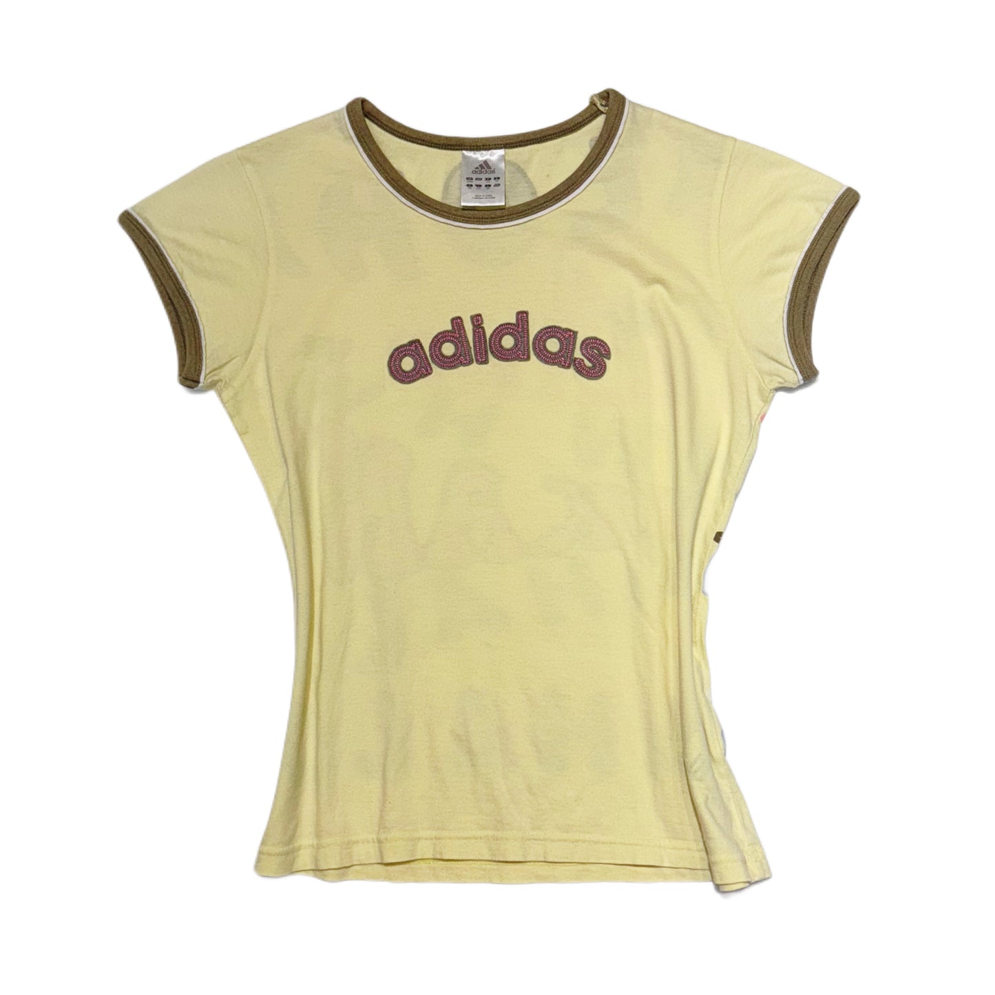 Adidas "Aloha" cream yellow top