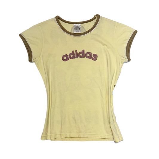 Adidas "Aloha" cream yellow top