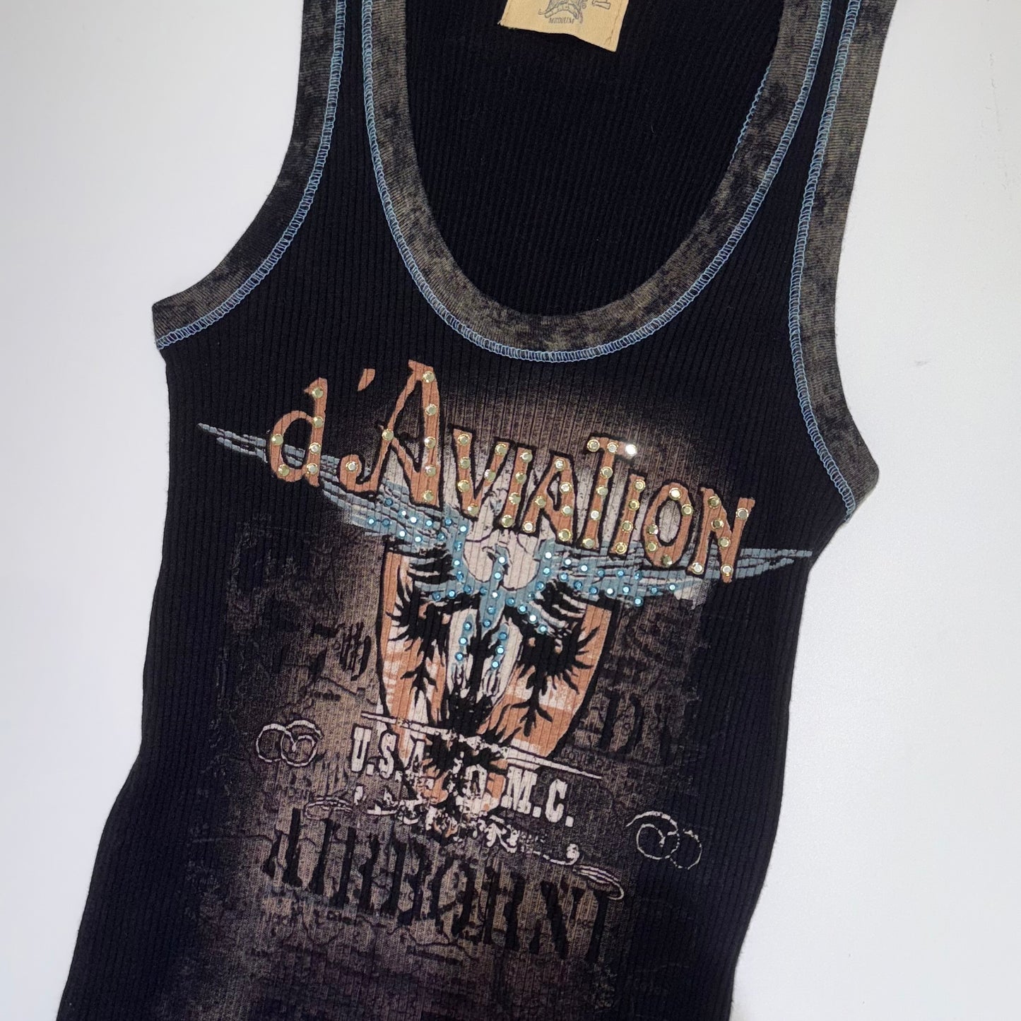 Skinny Minnie eagle sleeveless top
