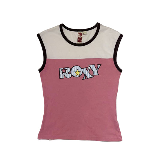 Roxy pink white top