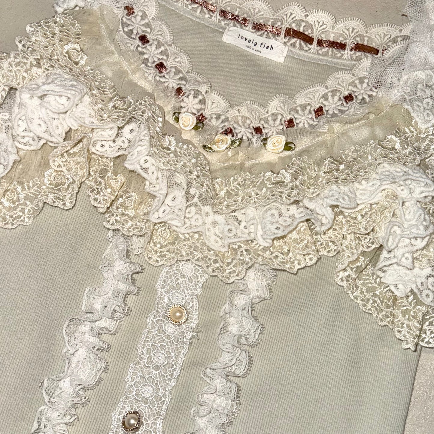 Remade lace cami