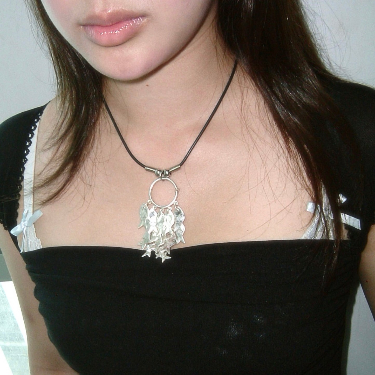 Sliver fishnet necklace
