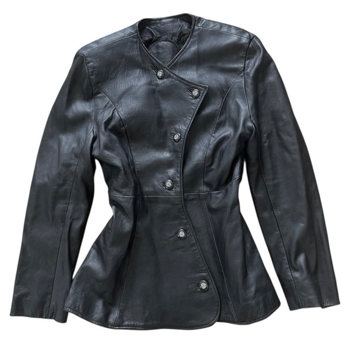 Black leather jacket