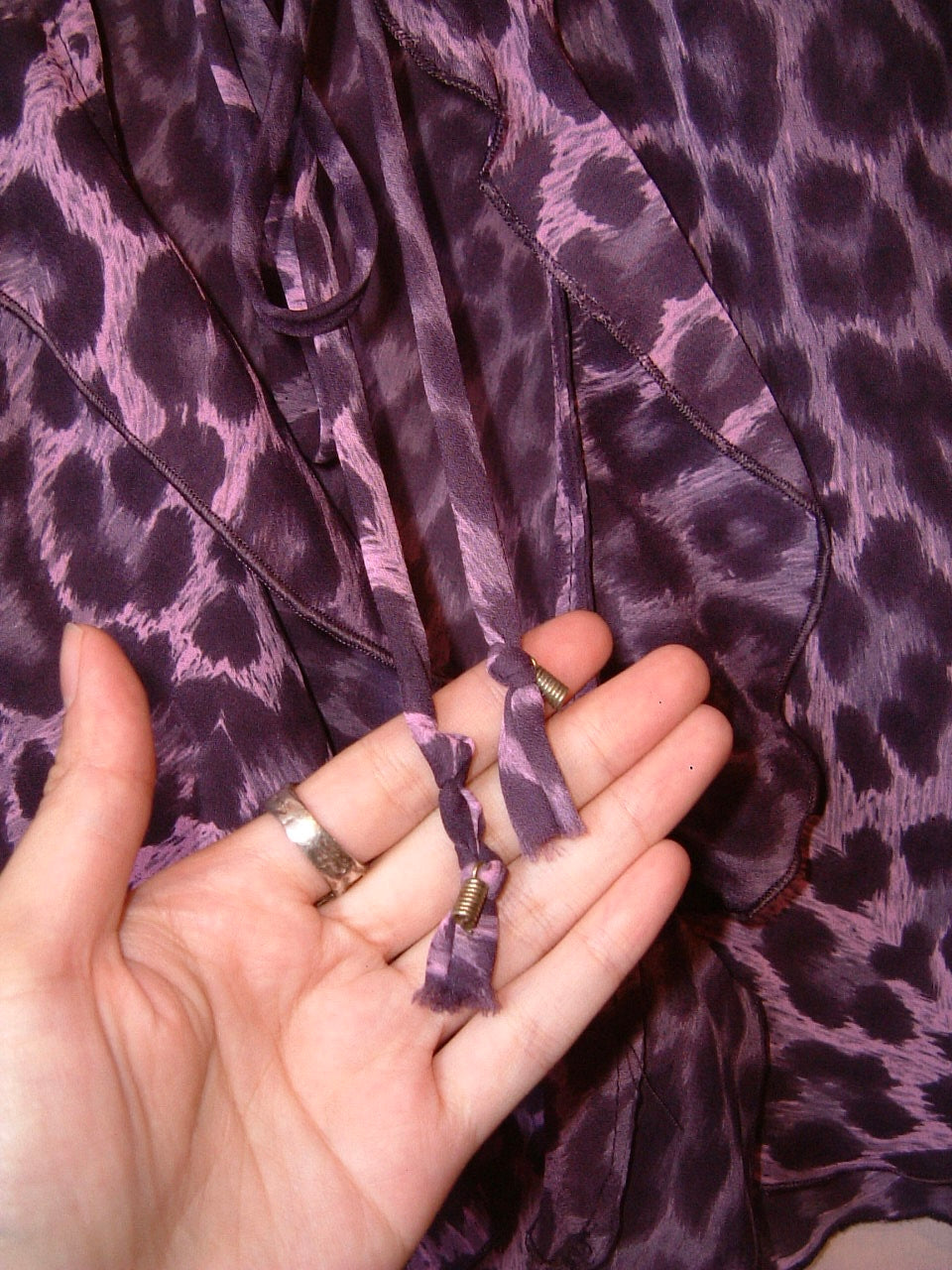 Purple Long Sleeve Panther Pattern