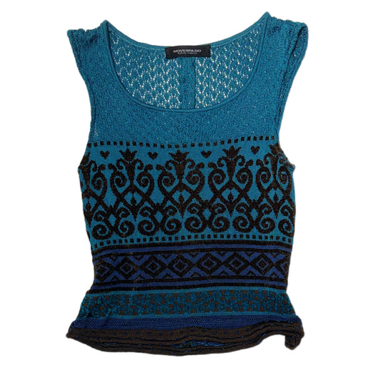 Turquoise blue knit top