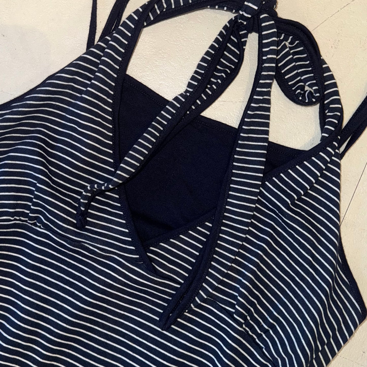 Clef De Sol navy stripes layered dress