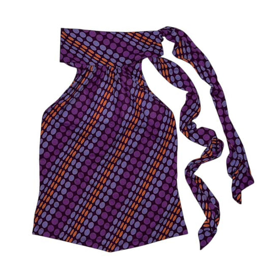 Purple polka dot top