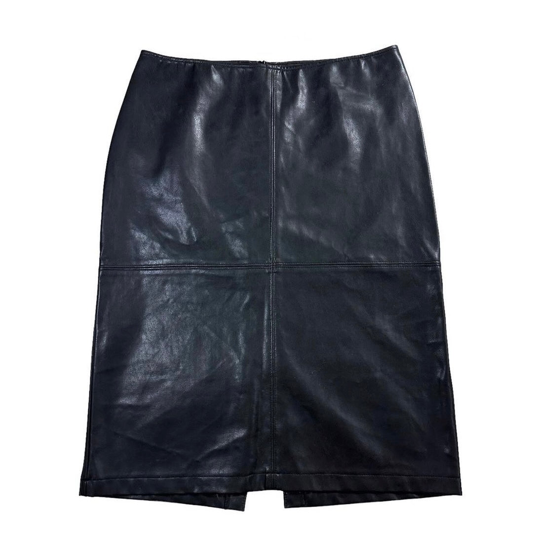 00s Jaspal leather midi skirt