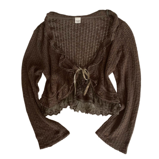Axes brown lace cardigan