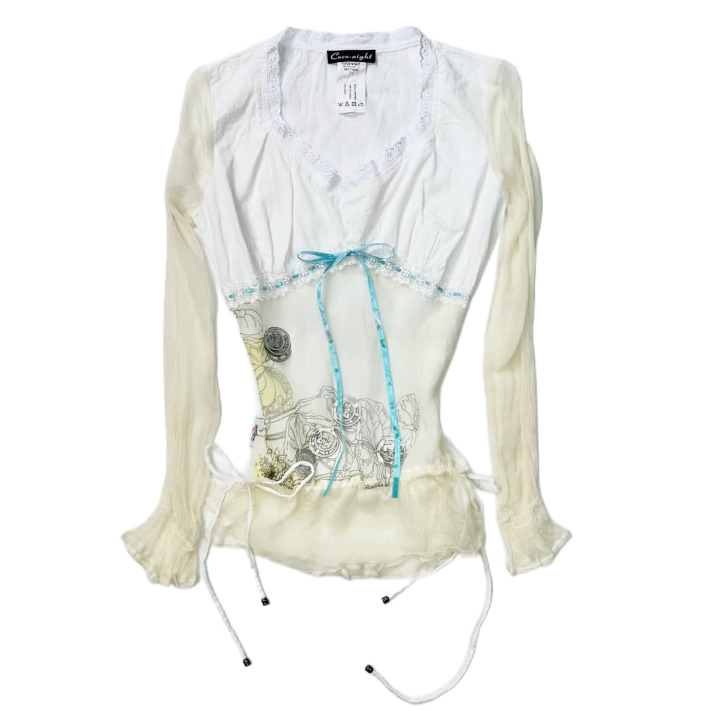 New York coco-night fairy sheer long sleeve